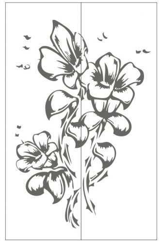 Пескоструйный рисунок Цветы 1184